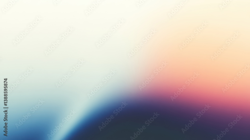Poster dark modern abstract gradient background: navy blue with subtle orange light flare and elegant noise