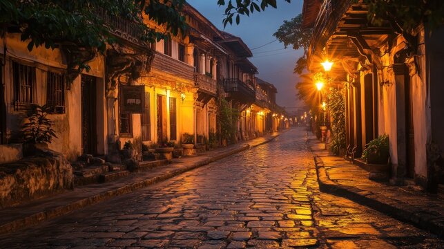 Enchanted Evening in Vigan's Cobblestone Streets