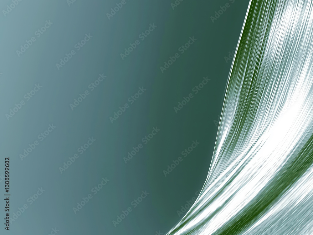 Aufkleber abstract teal and white swirling wave background design - modern smooth curve texture wallpaper with