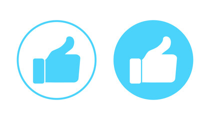 Obraz premium Like icon vector. Thumbs up sign and symbol. Hand like