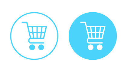 Shopping icon vector. Shopping cart sign and symbol. Trolley icon