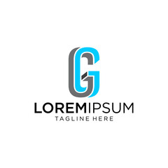 monogram at letter GG modern logo