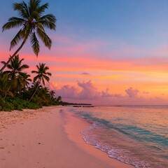 tropical beach sunset