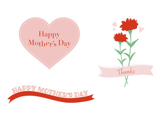 母の日の赤いカーネーションの花束