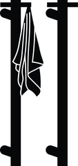 Towel rack vector outline