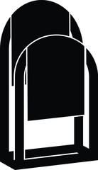 Towel rack vector outline