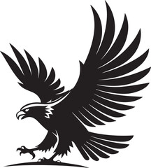 Obraz premium Eagle silhoette vector icon design with white background