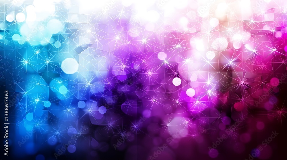 Poster a colorful and vibrant image showing abstract sparkly bokeh effects