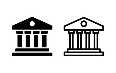 Bank icon vector illustration. Bank sign and symbol, museum, university