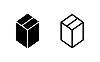 Box icon vector illustration. box sign and symbol, parcel, package