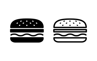 Burger icon vector illustration. burger sign and symbol. hamburger