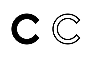 Copyright icon vector illustration. copyright sign and symbol