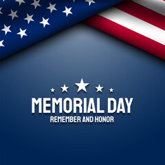 Greeting Card or Poster Design for Memorial Day in United States of America.
