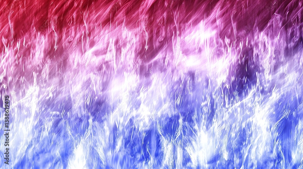 Poster abstract colored feathers appear to be in a flowing gradient motion