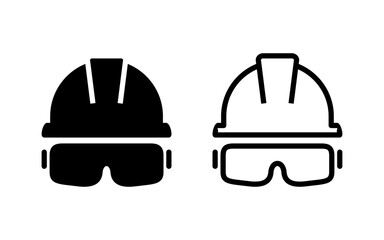 Helmet icon vector illustration. Motorcycle helmet sign and symbol. Construction helmet icon. Safety helmet