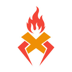 Flame logo icon design