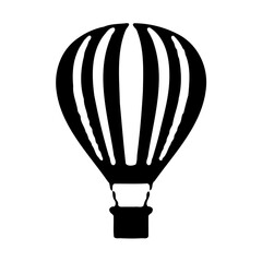 Obraz premium Stylized Black Balloon Silhouette on Pure White