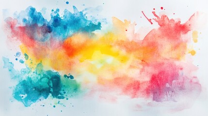 Vibrant Watercolor Abstract: A Symphony of Colors