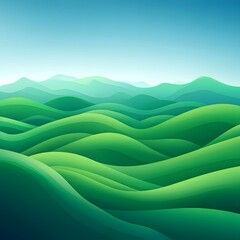 Rolling Green Hills Landscape Nature Scenery