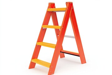 Step ladder isolated on white background