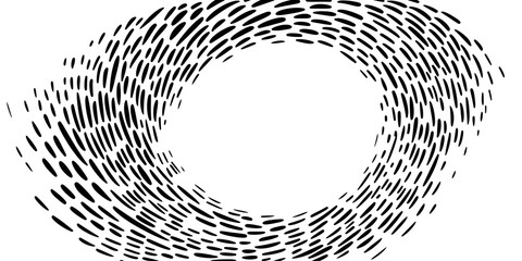 Abstract Illustration Dot Circle Design On Black Background