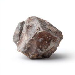 Obraz premium The Majestic Stone: a detailed capture, displaying a rugged stone isolated against a clean and unobtrusive backdrop, with intricate surface and textures