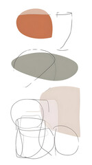 Abstract Illustration Of Shapes Design With Modern Color Background