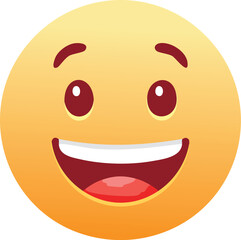 Fototapeta premium Happy emoji vector icon