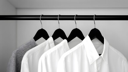 Minimal Fashion Mood monochrome outfit hanging
