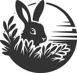 Rabbit vector silhouette