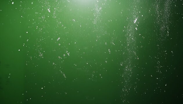 Underwater bubbles green background