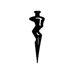 Stylized Figure Silhouette: Minimalist Art Form