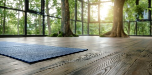 Cozy yoga room - spacious retreat, meditation space, stretching area, relaxation corner, fitness sanctuary, holistic practice, comfortable flooring, wellness ambiance, peaceful atmosphere .