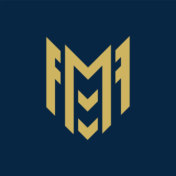 Letter m or mm or mmf logo template, Monogram Logotype concept icon.