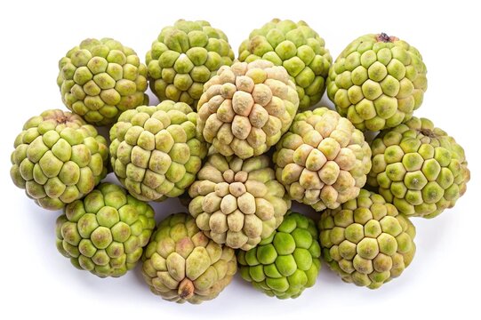 A Collection of Fresh Green Sugar Apples Ready for Consumption