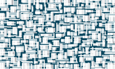 Vector. Geometric background with rectangular shapes, White green random rectangular background