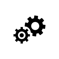Gear icon with transparent background