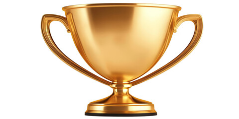 Fototapeta premium Golden Trophy Illustration With Transparent Background For Awards And Celebration