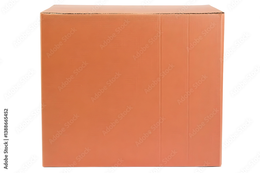 Poster isolated 3d orange cube box design on transparent background