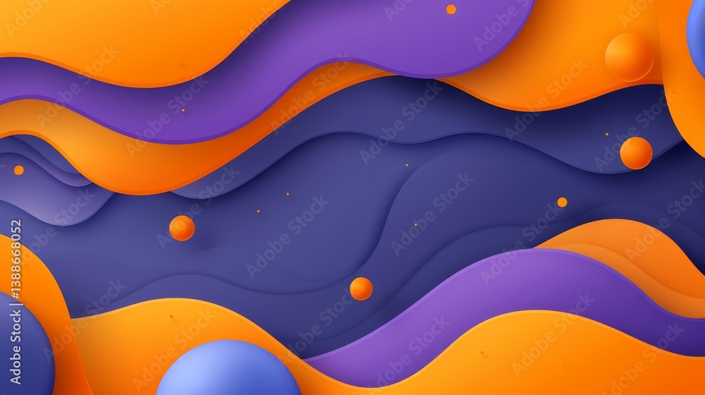 Poster dynamic abstract background, 3d composition of vibrant shapes and modern design