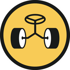 wheels icon logo vector illustration