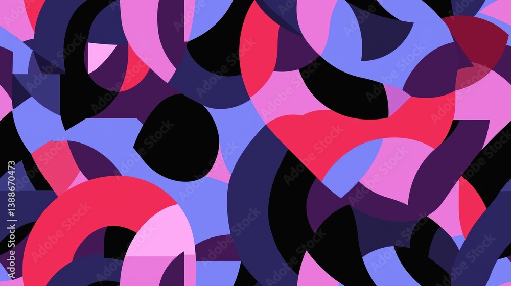 Poster vibrant abstract geometric design with bold colorful shapes and patterns