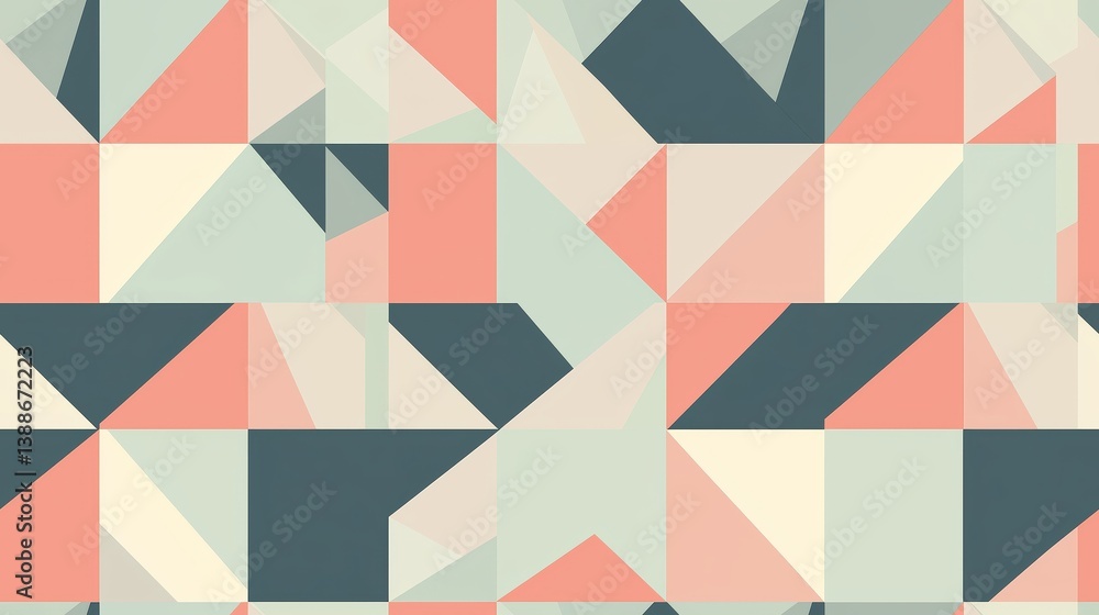 Aufkleber subtle minimal triangle grid wallpaper with soft shadow effects
