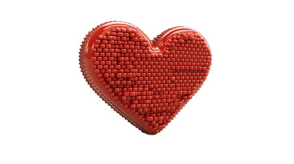 Obraz premium 3D Rendered Red Heart Made of Cubes