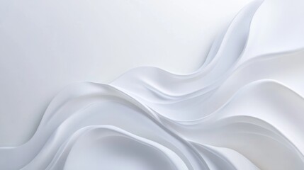 Obraz premium Smooth White Waves Create a Serene and Elegant Background Texture