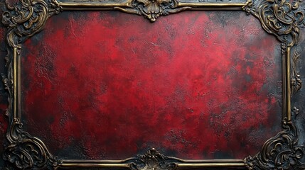 Ornate frame with red textured center