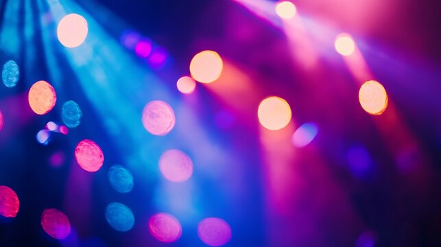 Bokeh lights a concert stage vibrant colors music photography