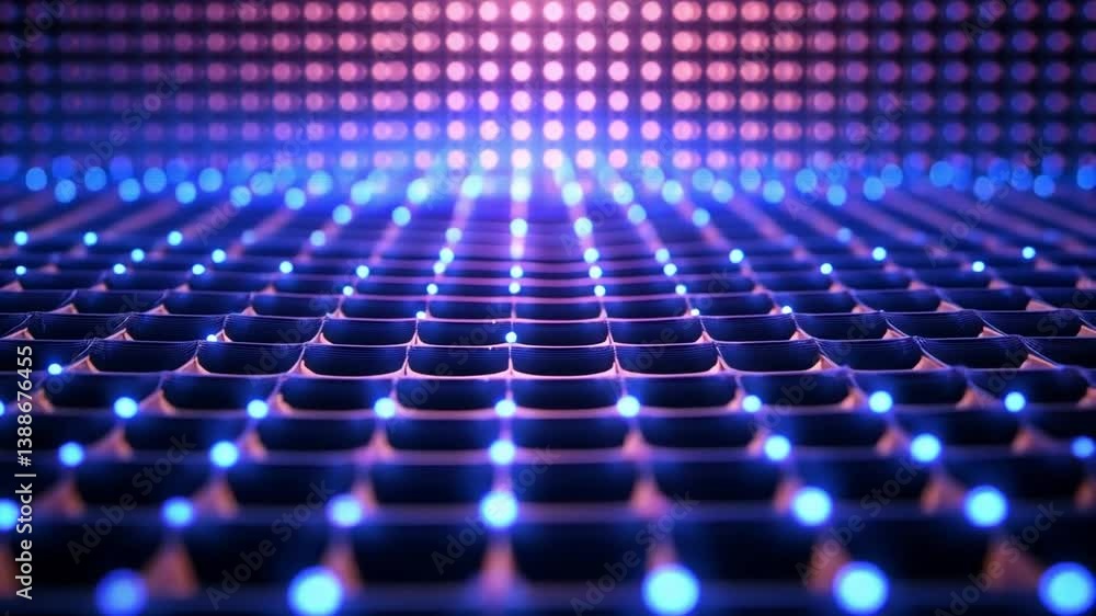 Poster digital grid: abstract and captivating digital grid that shines with an ethereal glow. the arrangeme