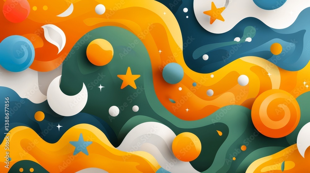 Aufkleber captivating abstract background with dynamic shapes and vivid colors vivid