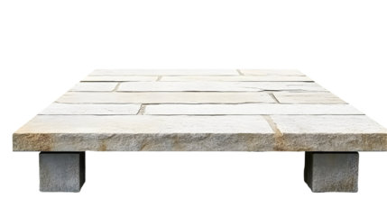 Isolated Background Stone Table Illustration With Detailed Grey Texture